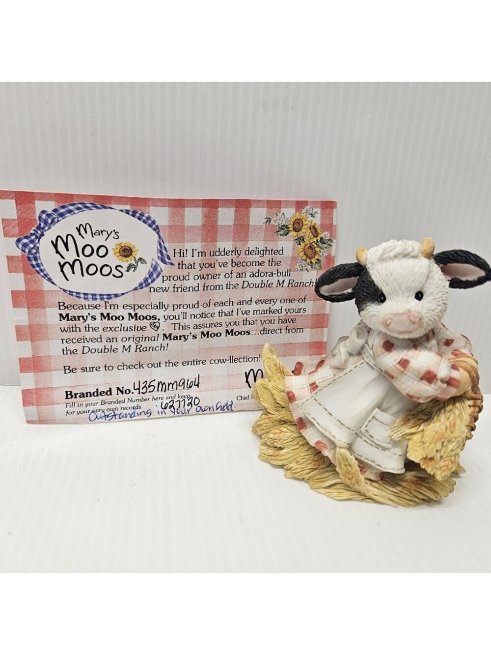 Mary's Moo Moos Collectibles "Outstanding in Your Own Field" 1993 Mary Rhyner